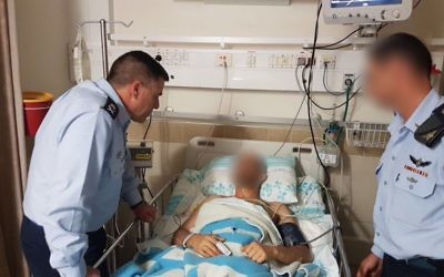 The Commander of the Israel Air Force, Major General Amikam Norkin visited the pilot who was severely wounded on Saturday. 

Credit: @IDFSpokesperson on Twitter