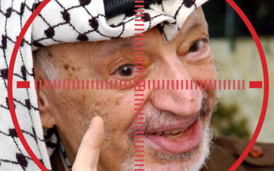 Yasser Arafat through the lens of a sniper scope. Israel failed to assassinate the PLO leader on numerous occasions