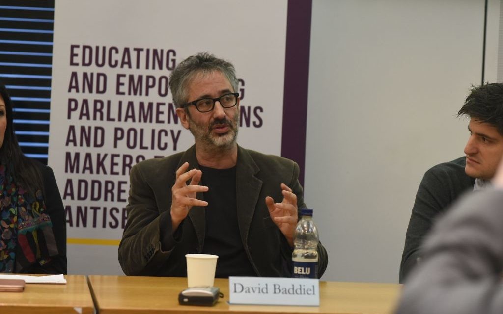 David Baddiel addressing the APPG event in parliament 

Credit: Oli Sandler Photography