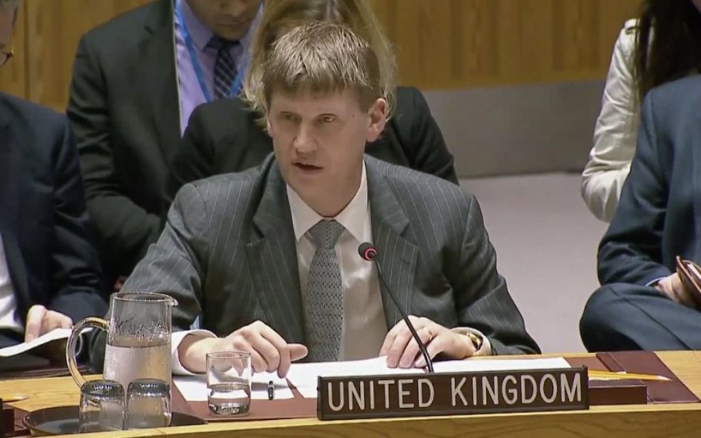 Jonathan Allen speaking at the United Nations