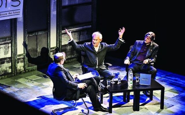 Simon Schama (centre) at the JRoots talk this week