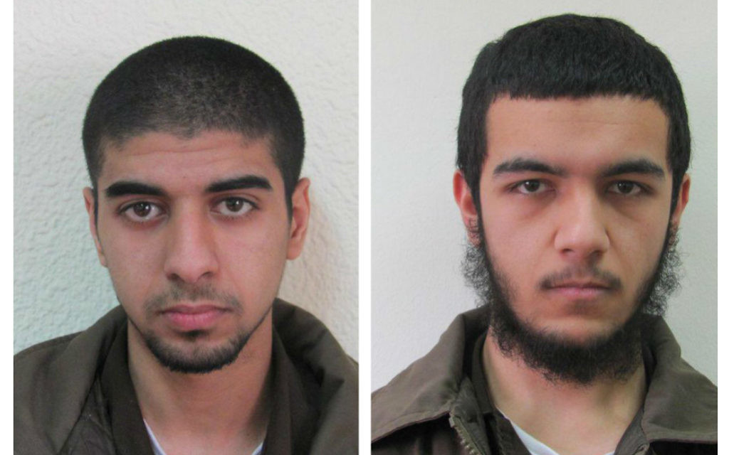 Two of the suspects detained by Israeli police 

Credit: @NewsFlashIL on Twitter