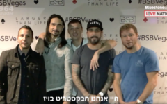 Backstreet Boys appear in a video on Ticketmaster Israel's Facebook page, announcing the show