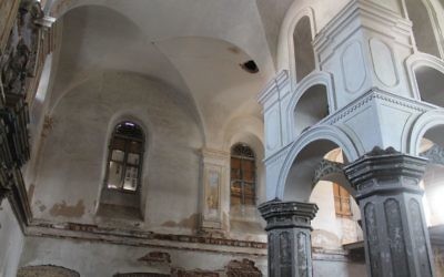 The dilapidated synagogue in Slonim