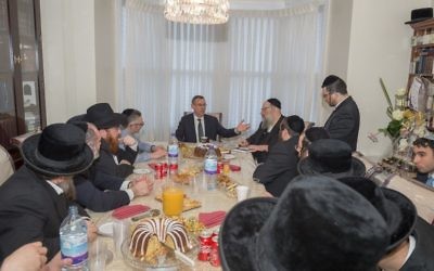 Ambassador Mark Regev in the house of Rabbi Osher Shapiro