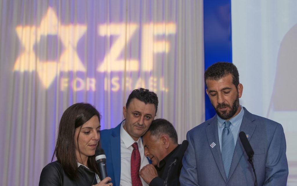 Father of Druze policeman breaks into tears during the ZF fundraiser 

Credit: Steve Winston