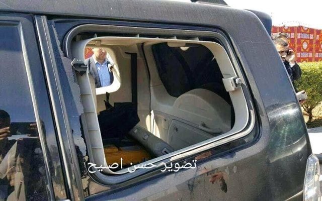 Interior of the car hit by the explosion in Gaza. 

Credit: @mahmoud_221222 on Twitter