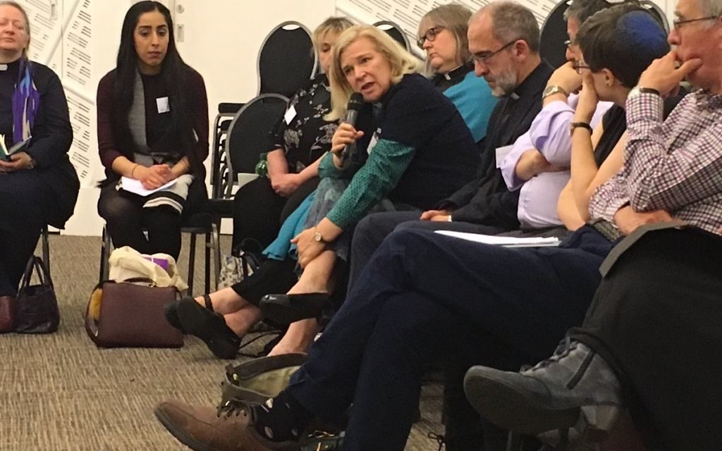 Rabbis and Clergy in discussion on the day