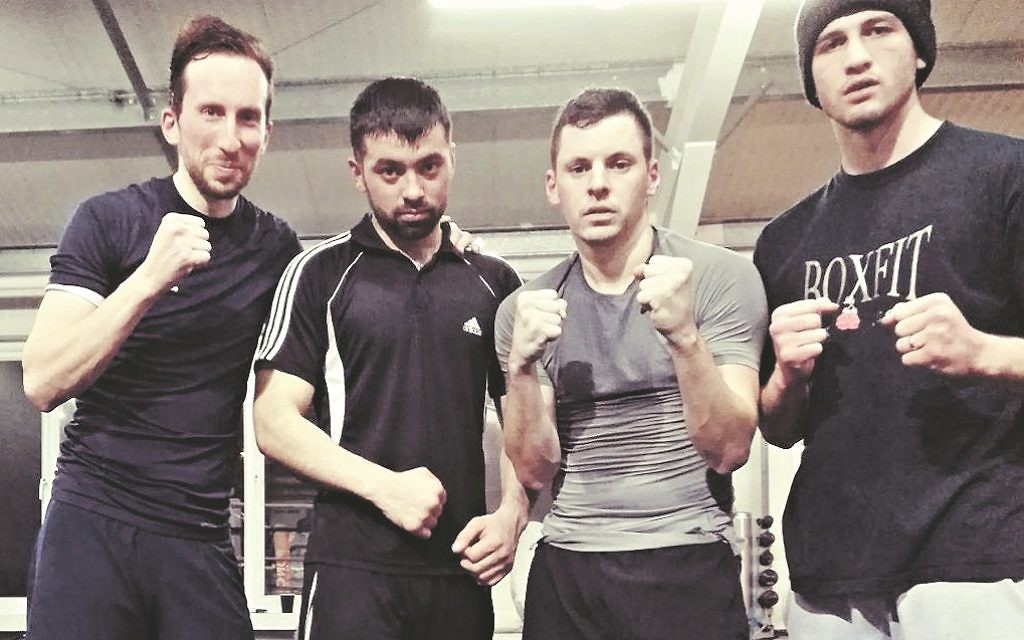 Joe Hildebrand (left) says he's in the best shape of his life. ahead of his debut in the boxing ring next week