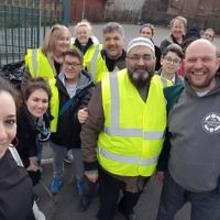 Manchester’s Friendship Circle teaming with North Manchester Jamia Mosque and the Cheetham Churches Group to clear up the local neighbourhood 1