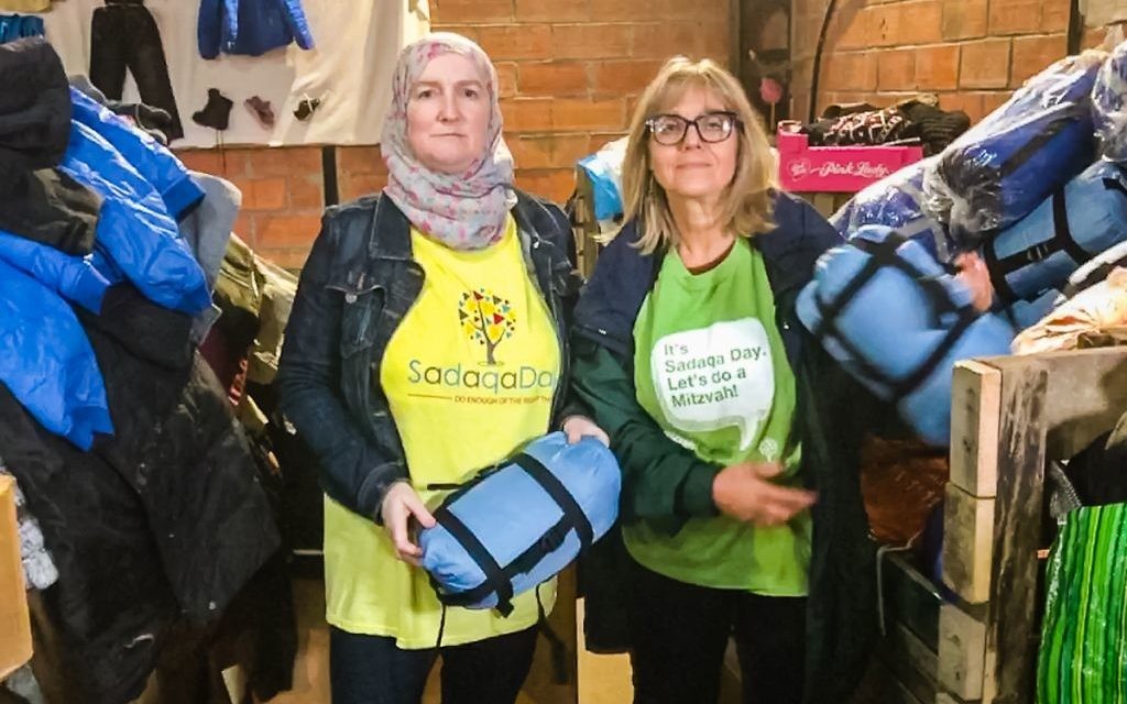 Sadaqa Day Founder Julie Siddiqi and Mitzvah Day Founder Laura Marks OBE in Dunkirk