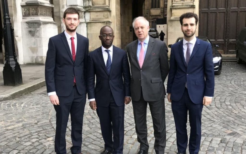 L-R: UJS president Josh Holt, Sam Gyimah MP, Jonathan Arkush, Board president and Joel Salmon
