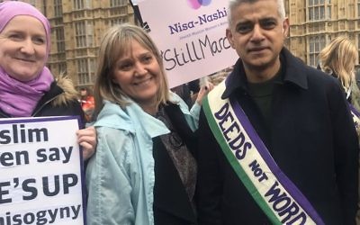 Nisa-Nashim’s co-founders Julie Siddiqi (left) and Laura Marks (centre) with London Mayor Sadiq Khan