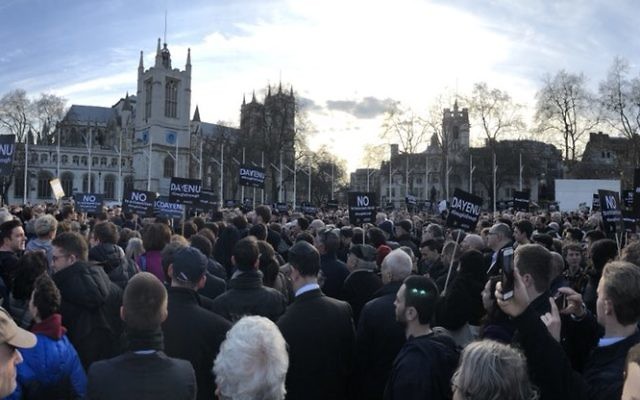 Around 1,500 were estimated to have turned up to say no to anti-Semitism in Westminster