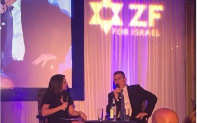 Zionist Federation dinner saw Sandy Rashty interview controversial speaker Gideon Saar