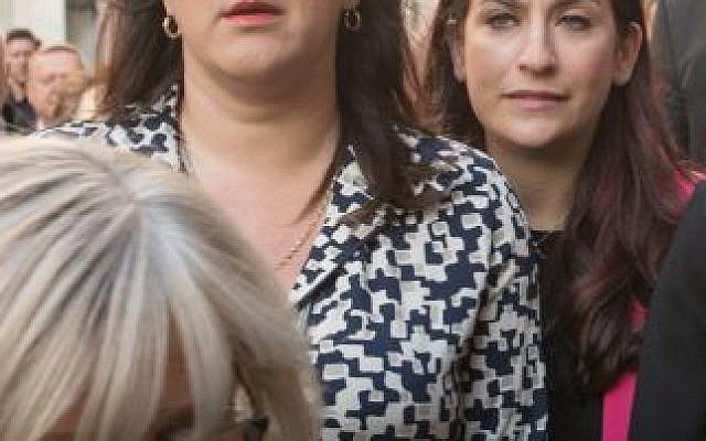 Ruth Smeeth (left) and Luciana Berger, whom she replaces as JLM parliamentary chair. Photo credit: Stefan Rousseau/PA Wire