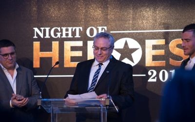 Dr Lior Sasson of Save A Child's Heart winning his award at Jewish News' Night of Heroes

Credit: Blake Ezra