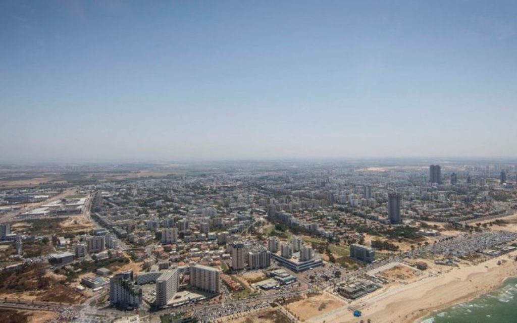 View over the Israeli coast from an RAF plane which took part in the flyover 

Credit: @UKinIsrael on Twitter