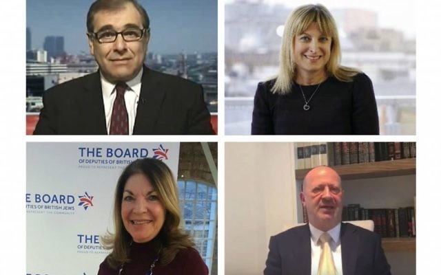 Four Board hopefuls: Simon Hochhauser, Marie van der Zyl, Sheila Gewolb and Edwin Shuker