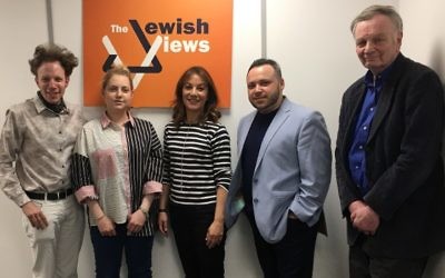 The Jewish Views cast this week! L-R: Phil Dave  Jess Harris, Kate Fulton, Russell Bahar and Clive Roslin