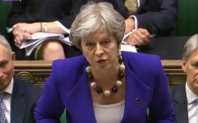 Theresa May rushed from Parliament after more than two hours at the Dispatch Box answering questions on her Brexit deal