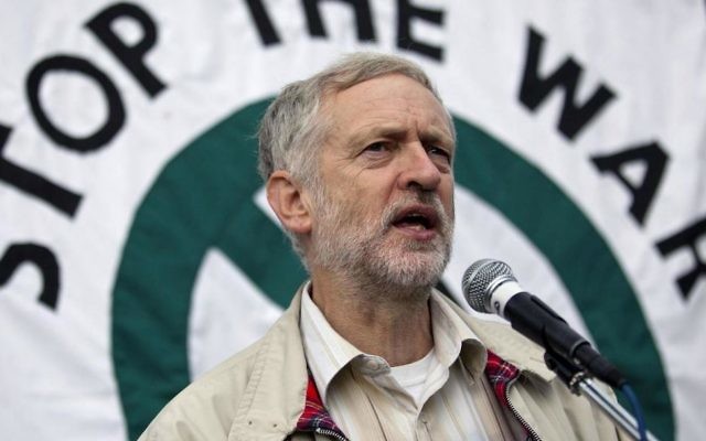 Jeremy Corbyn at a Stop The War demonstration in 2012.