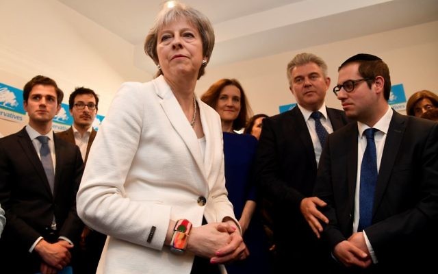 Prime Minister Theresa May speaks to supporters during a visit to Finchley & Golders Green Conservative Association in Barnet,

Photo credit: Toby Melville/PA Wire