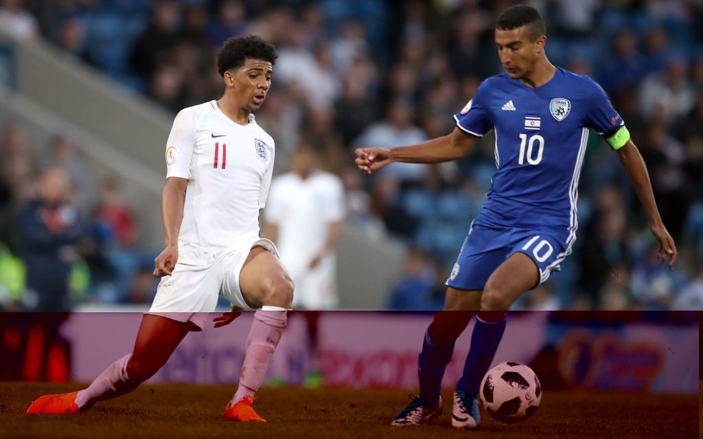 England's Xavier Amaechi (left) and Israel's Ibrahim Jauabra battle for the ball during the UEFA European U17 Championship, Group A match at the Proact Stadium, Chesterfield. P

Photo credit: Nick Potts/PA Wire.