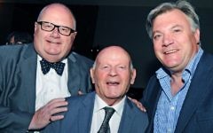 Holocaust survivor Ben Helfgott with new co-chairs of the UK Holocaust Memorial Foundation, Sir Eric Pickles (left) and Ed Balls (right)
Photo: John Rifkin Holocaust survivor Ben Helfgott with new co-chairs of the UK Holocaust Memorial Foundation, Sir Eric Pickles (left) and Ed Balls (right)
Photo: John Rifkin