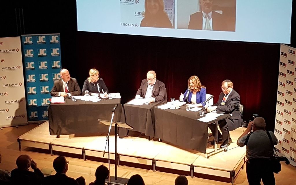 L-R: Edwin Shuker, Marie van der Zyl, Stephen Pollard, Sheila Gewolb and Simon Hochhauser