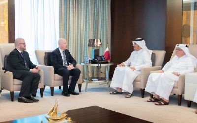Jason Greenblatt met with Foreign Minister Sheikh Mohammed Bin Abdulrahman Al Than