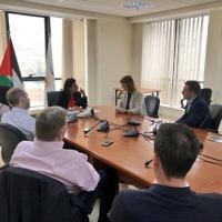 Labour MPs meeting Palestinian Authority Minister Amal Jadou in Ramallah.