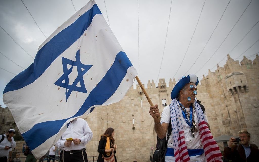 Israelis celebrate Yom Yerushalayim (Jerusalem Day), outside the walls of Jerusalem's Old City. 

Credit: Ancho Gosh