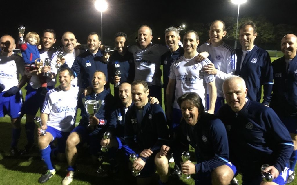 London Lions B celebrate its Division Two cup win