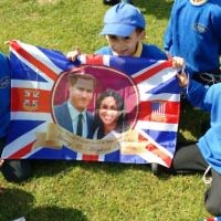 Moriah School pupils celebrate the Royal Wedding