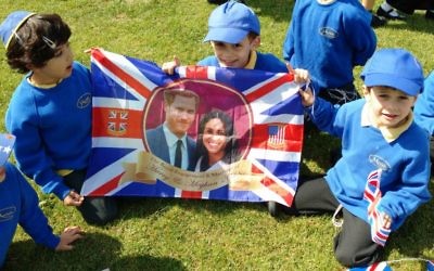 Moriah School pupils celebrate the Royal Wedding