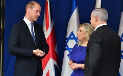 The Duke of Cambridge meets with Israeli Prime Minister Benjamin Netanyahu and his wife Sara   at his official residence in Jerusalem

Photo credit: Tim Rooke/Rex Features/PA Wire