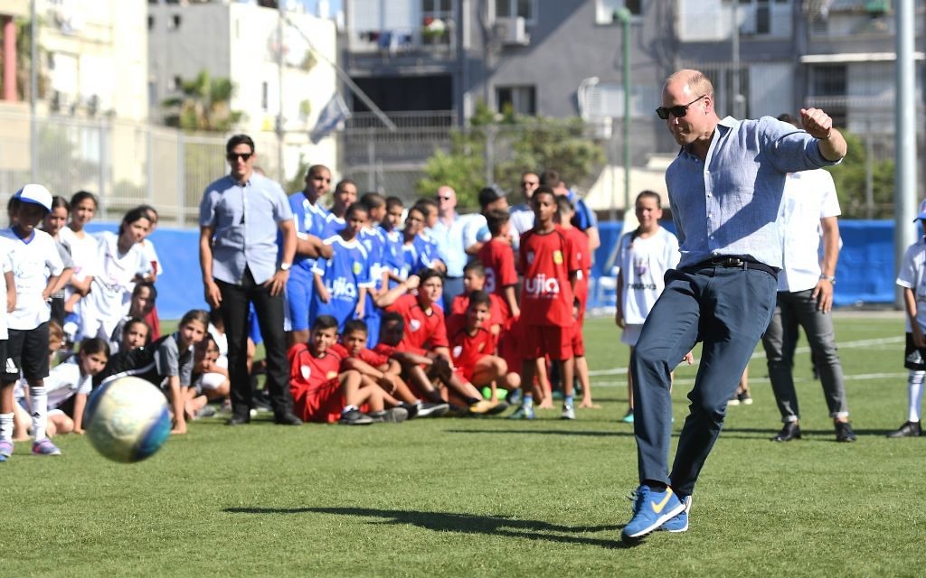 The Duke of Cambridge attends a session at the Equaliser football programme, Jaffa, Tel Aviv, Israel, in June 2018

Photo credit: Joe Giddens/PA Wire