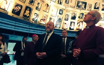 Chief Rabbi Ephraim Mirvis joins Archbishop Welby at Israel's Holocaust memorial, Yad Vashem