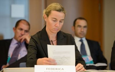 Federica Mogherini representing Italy at the NATO Parliamentary Assembly in 2013.