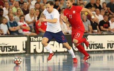 Russell Goldstein, in action against Poland. Picture: Peter Talbot