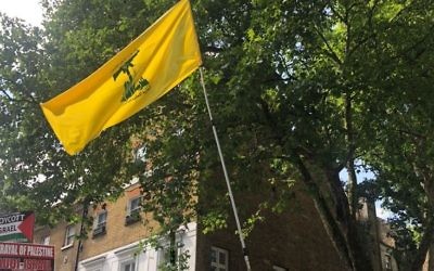 Hezbollah flag waves in the heart of London for Al Quds Day
