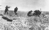 Executions of Jews by German army mobile killing units (Einsatzgruppen) near Ivangorod Ukraine.