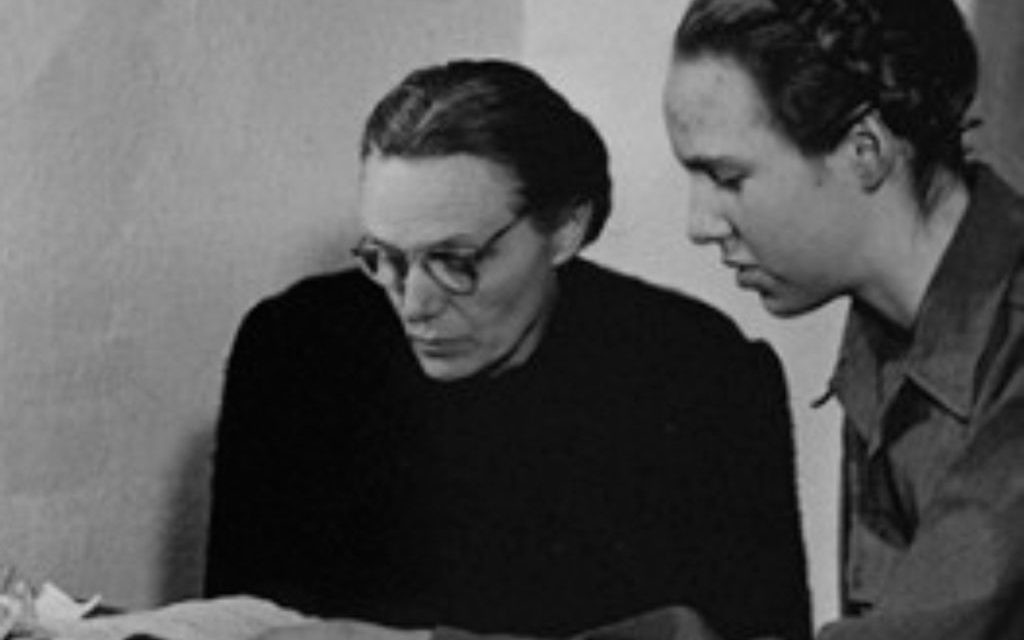 Margarete and Gudrun Himmler aka Burwitz (right) at the International Military Tribunal trial of war criminals at Nuremberg.