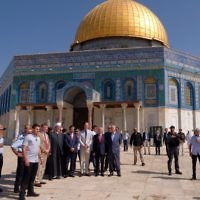 Prince William at the Dome of the Rock