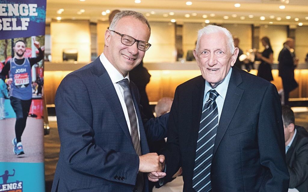 Steven Lewis, Chairman, Jewish Care with Tony Fisher who appeared in evenings appeal film

Credit: Blake Ezra Photography