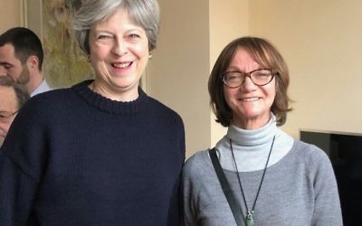 Linda Freedman (right) with Theresa May in February