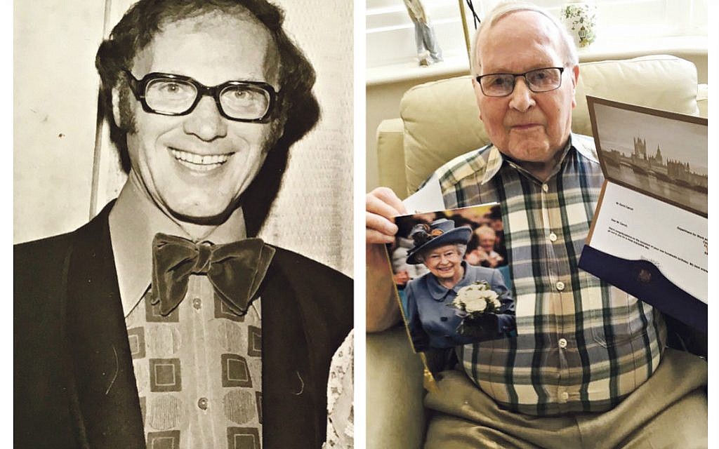 David at his son's barmitzvah 47 years ago (left) and celebrating his 100th birthday (right)!