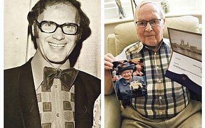 David at his son's barmitzvah 47 years ago (left) and celebrating his 100th birthday (right)!