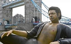 A 25ft statue of Jeff Goldblum's torso in his famous pose from Jurassic Park
Photo credit : Doug Peters/PA Wire A 25ft statue of Jeff Goldblum's torso in his famous pose from Jurassic Park
Photo credit : Doug Peters/PA Wire